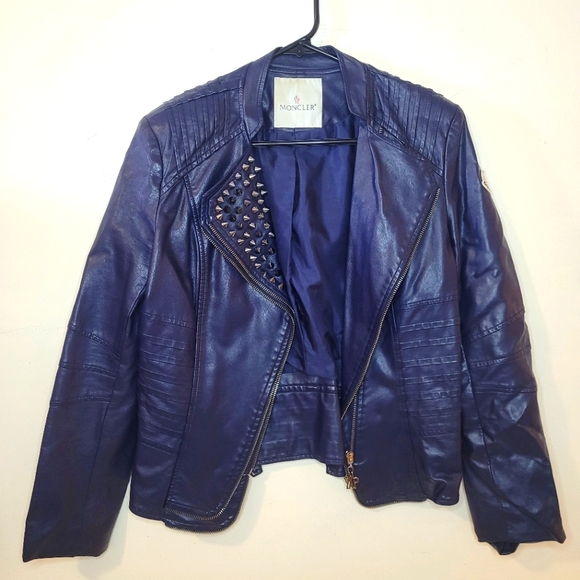 Moncler Stud leather jacket - Picture 1 of 4